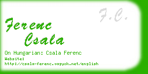 ferenc csala business card